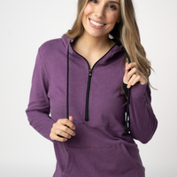 IN STOCK Classic HalfZip Hoodie - Black and Purple
