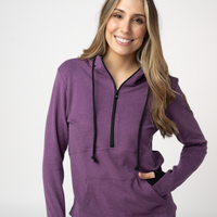 IN STOCK Classic HalfZip Hoodie - Black and Purple