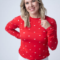 IN STOCK Blair Long Sleeve Top - Sweetheart Red