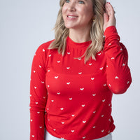 IN STOCK Blair Long Sleeve Top - Sweetheart Red