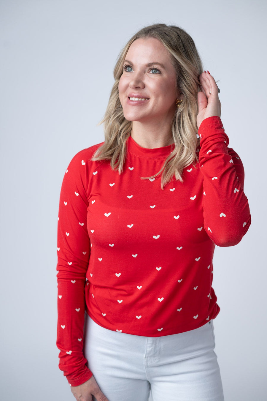 IN STOCK Blair Long Sleeve Top - Sweetheart Red