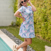 IN STOCK Alicia Dress - Tropical Leaf
