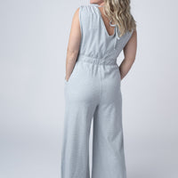 IN STOCK Kenzie Striped Jumpsuit - Grey