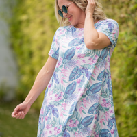 IN STOCK Alicia Dress - Tropical Leaf
