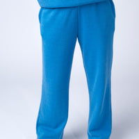IN STOCK Wide Leg Vintage Wash Bottoms - Winter Blue