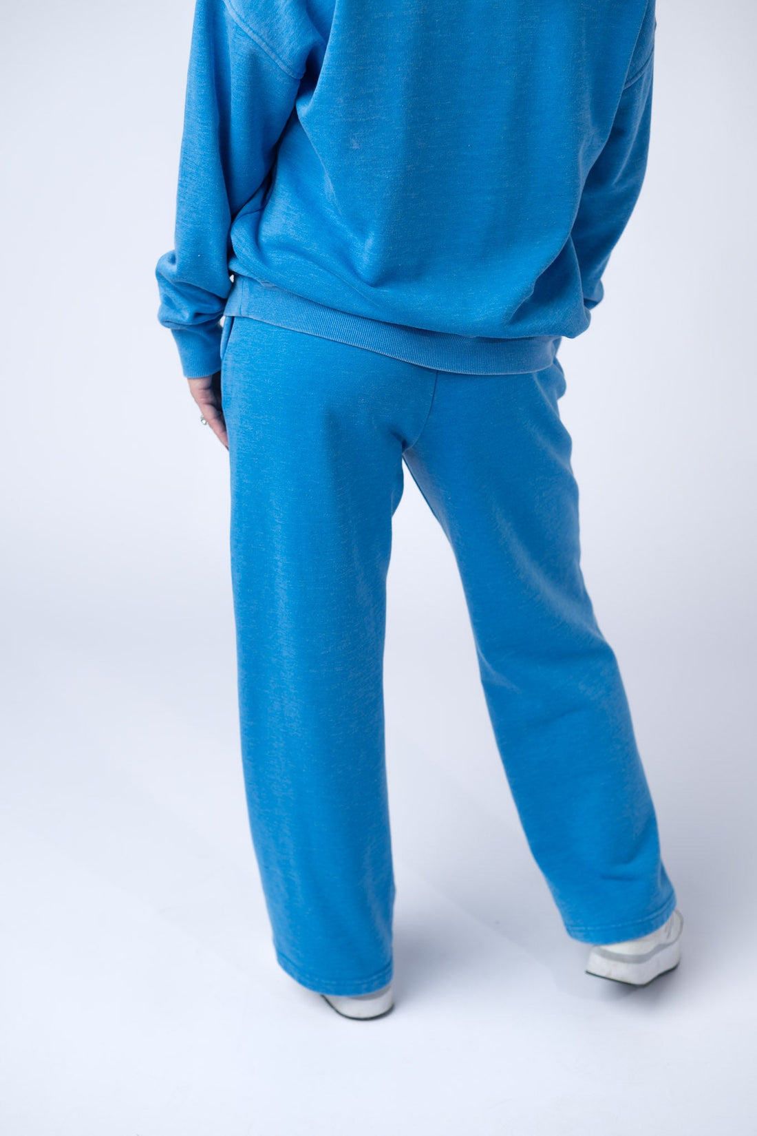 IN STOCK Wide Leg Vintage Wash Bottoms - Winter Blue
