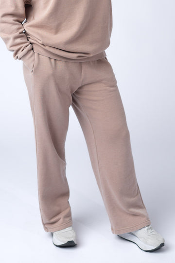 IN STOCK Wide Leg Vintage Wash Bottoms - Tan