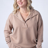 IN STOCK Jesse Vintage Wash Snap Pullover - Tan
