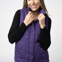 IN STOCK Remy Zip Up Vest - Purple