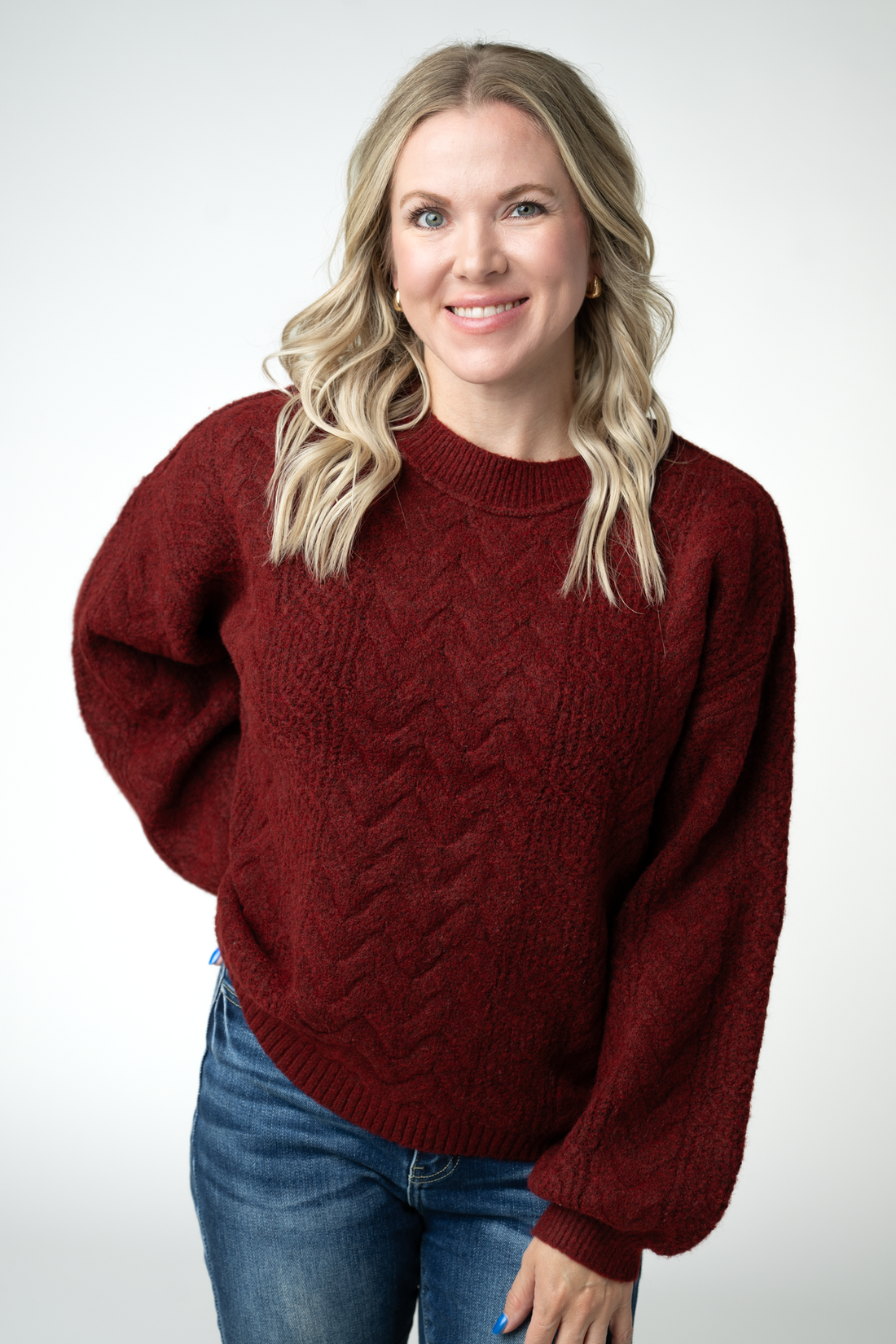 IN STOCK Dakota Sweater - Burgundy