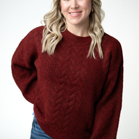 IN STOCK Dakota Sweater - Burgundy