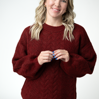 IN STOCK Dakota Sweater - Burgundy