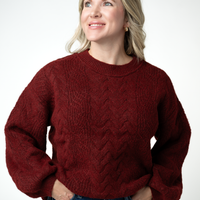 IN STOCK Dakota Sweater - Burgundy