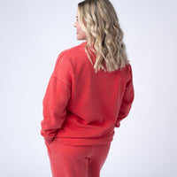 IN STOCK Jesse Vintage Wash Snap Pullover - Red