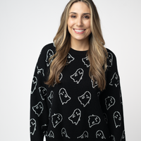 IN STOCK Ghost Pullover Sweater - Midnight Ghosts