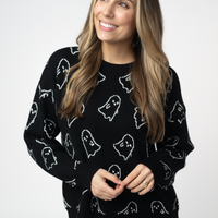 IN STOCK Ghost Pullover Sweater - Midnight Ghosts