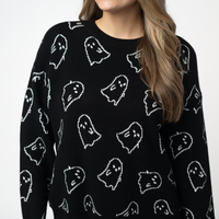 IN STOCK Ghost Pullover Sweater - Midnight Ghosts