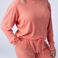 IN STOCK Corrine Ribbed Pullover Top - Coral