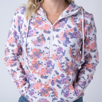 IN STOCK HalfZip Hoodie - Purple Abstract