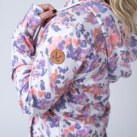 IN STOCK HalfZip Hoodie - Purple Abstract
