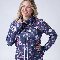 IN STOCK Soft Funnel Neck - Navy Floral