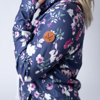 IN STOCK Soft Funnel Neck - Navy Floral