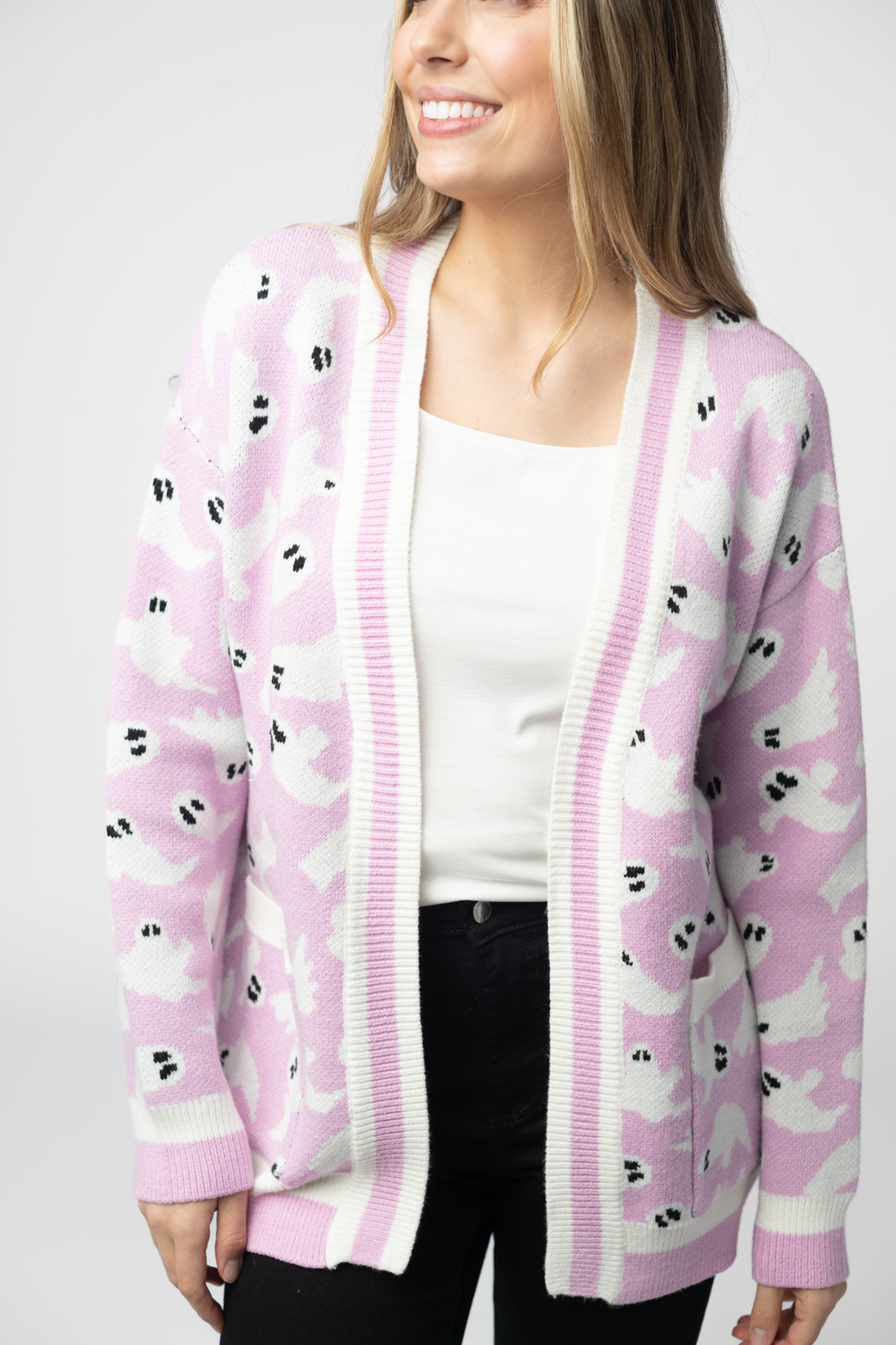 IN STOCK Ghost Pocket Cardigan - Lilac