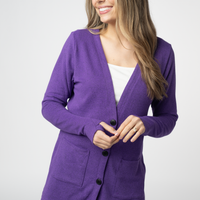 IN STOCK Cori Cardigan - Heathered Purple