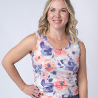 IN STOCK Ava Tank - Sunset Watercolor Floral