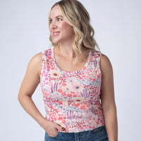 IN STOCK Ava Tank - Coral Sunset Floral