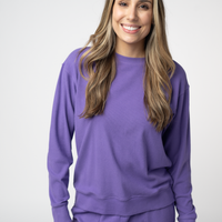IN STOCK Corrine Ribbed Pullover Top - Purple