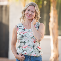 IN STOCK Noelle Tank - Flamingos
