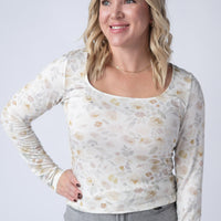 IN STOCK Alyssa Long Sleeve Top - Blush Floral