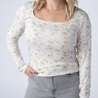 IN STOCK Alyssa Long Sleeve Top - Blush Floral