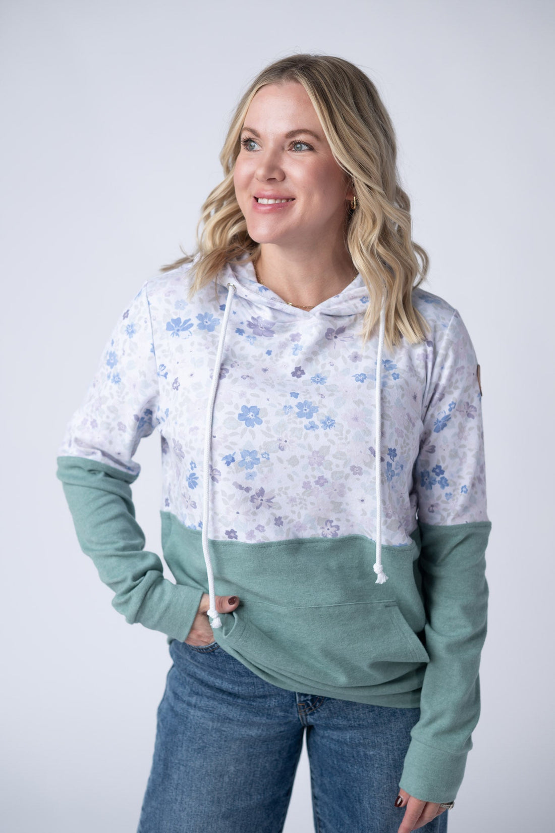 IN STOCK Hailey Pullover Hoodie - Spring Meadows and Sage