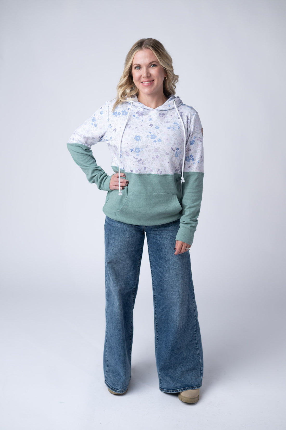 IN STOCK Hailey Pullover Hoodie - Spring Meadows and Sage