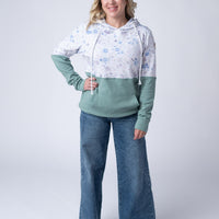 IN STOCK Hailey Pullover Hoodie - Spring Meadows and Sage