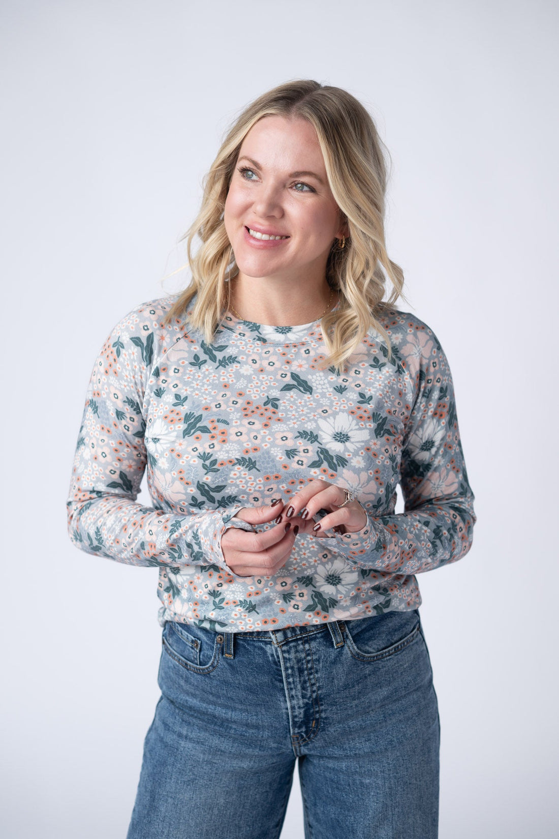 IN STOCK Blair Long Sleeve Top - Ditsy Blush Floral