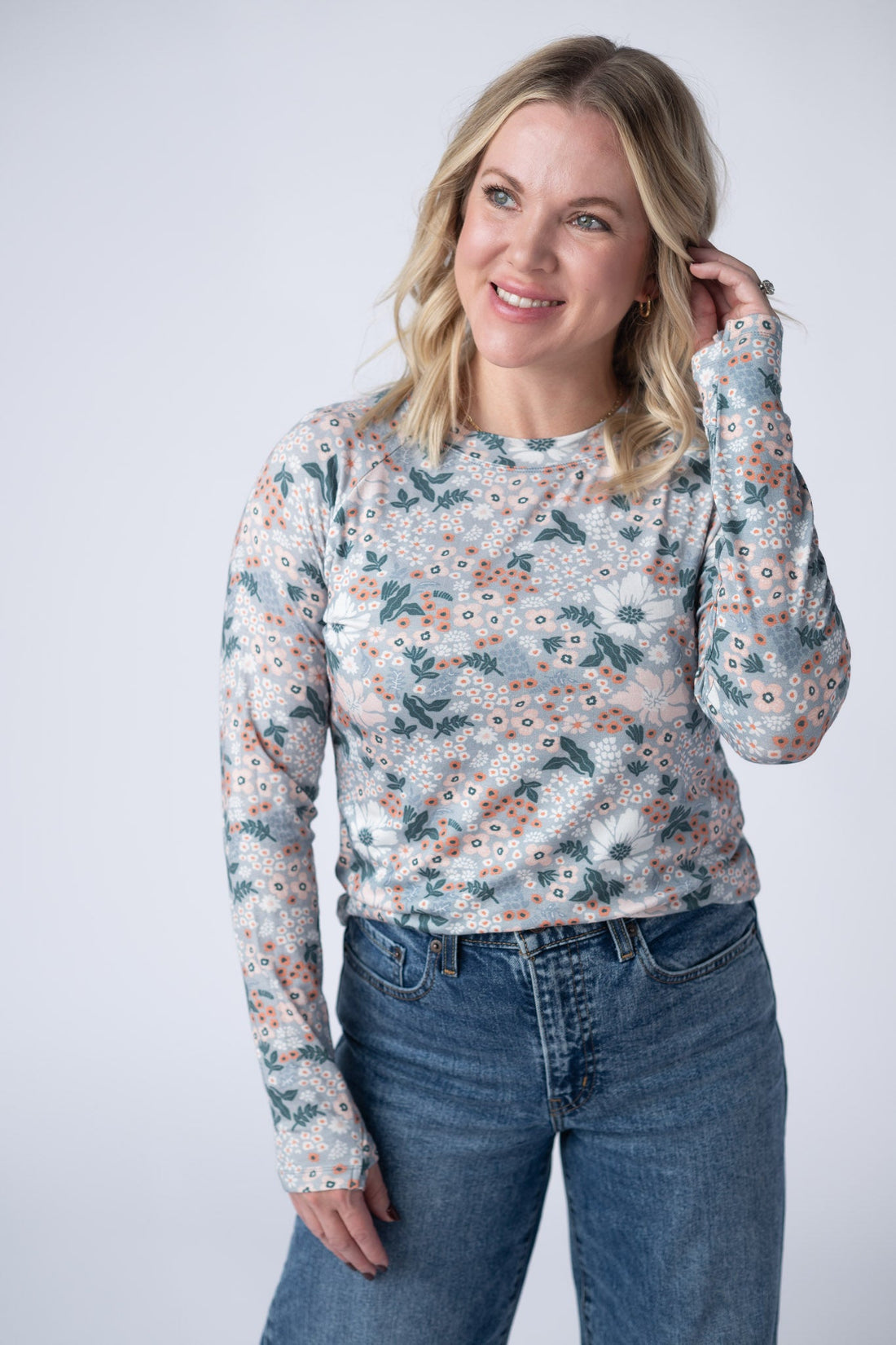 IN STOCK Blair Long Sleeve Top - Ditsy Blush Floral
