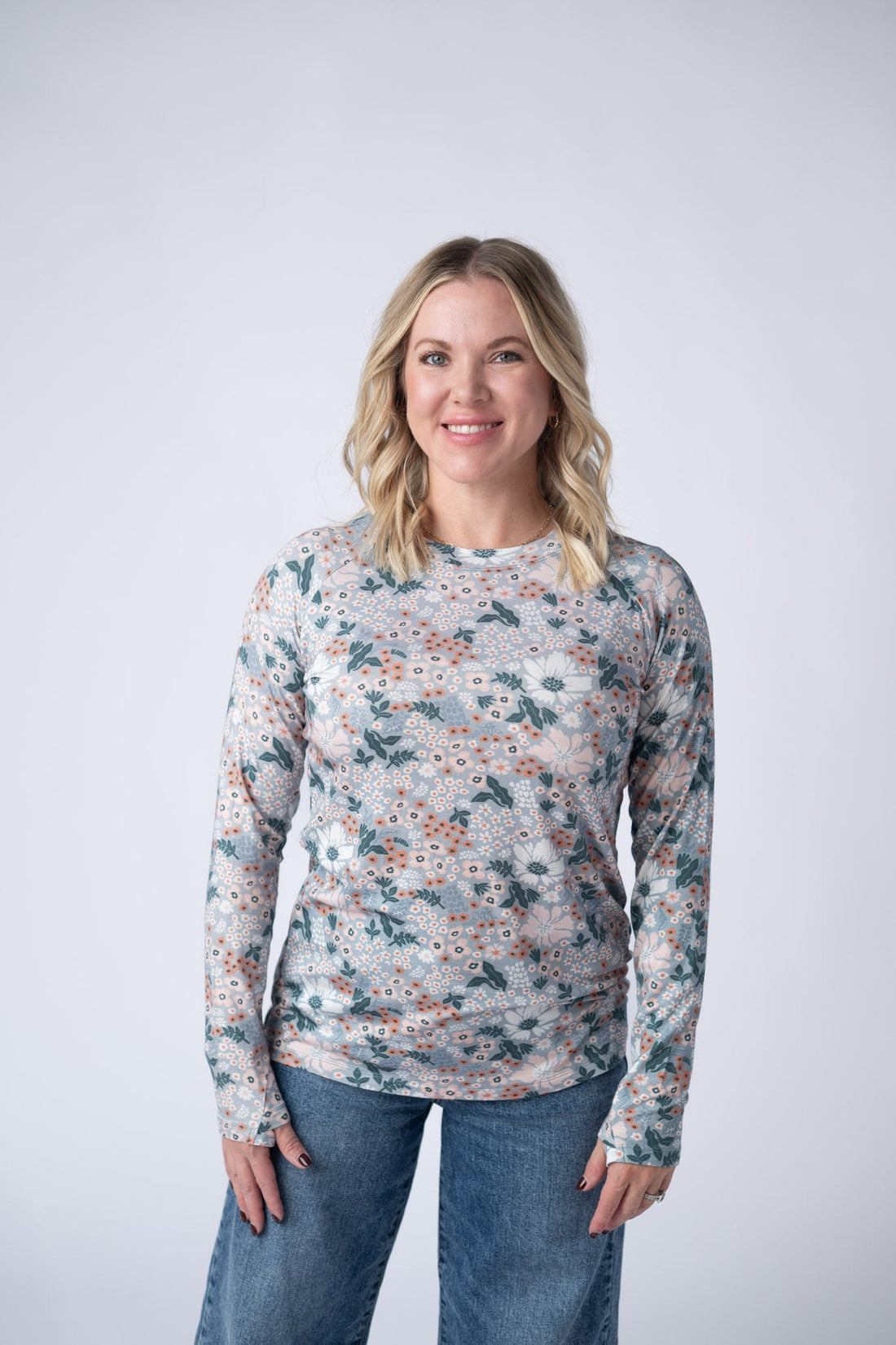 IN STOCK Blair Long Sleeve Top - Ditsy Blush Floral