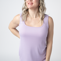 IN STOCK Rachel Ribbed Tank -  Lavender FINAL SALE