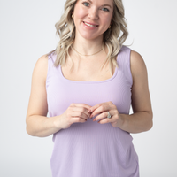 IN STOCK Rachel Ribbed Tank -  Lavender FINAL SALE