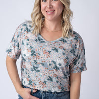 IN STOCK Chloe Cozy Tee - Ditsy Blush Floral