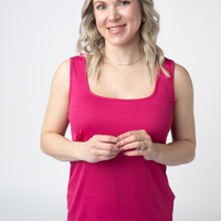 IN STOCK Rachel Ribbed Tank -  Hot Pink FINAL SALE
