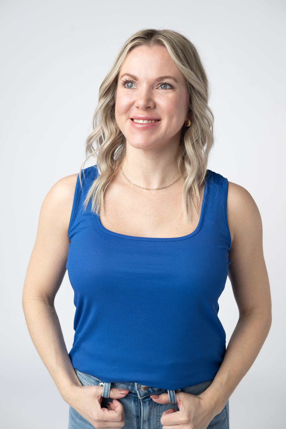 IN STOCK Rachel Ribbed Tank - Royal Blue