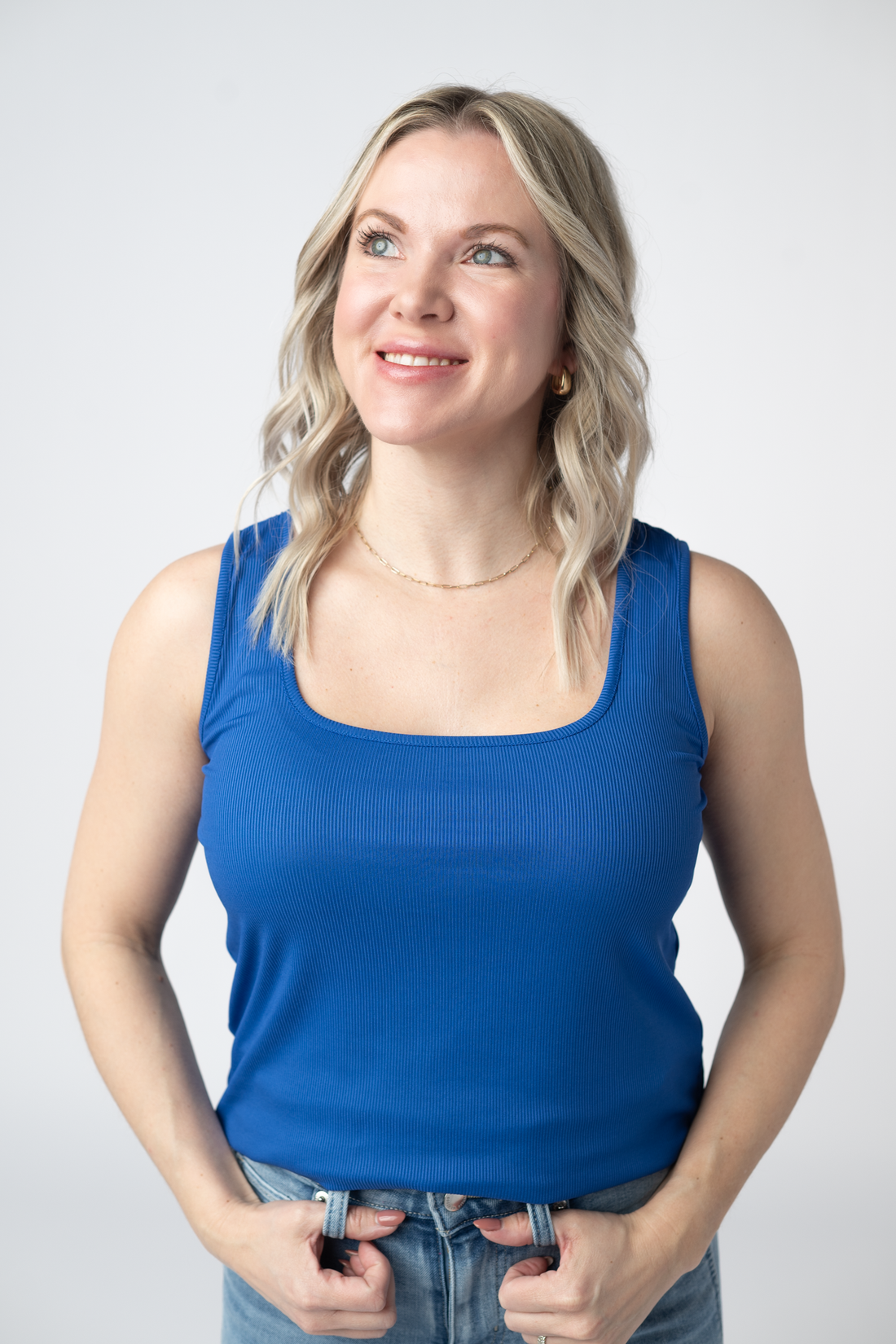 IN STOCK Rachel Ribbed Tank - Royal Blue