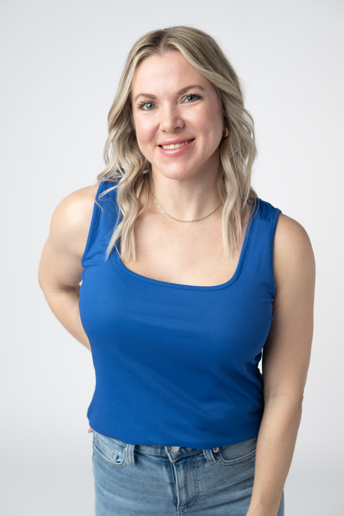 IN STOCK Rachel Ribbed Tank - Royal Blue