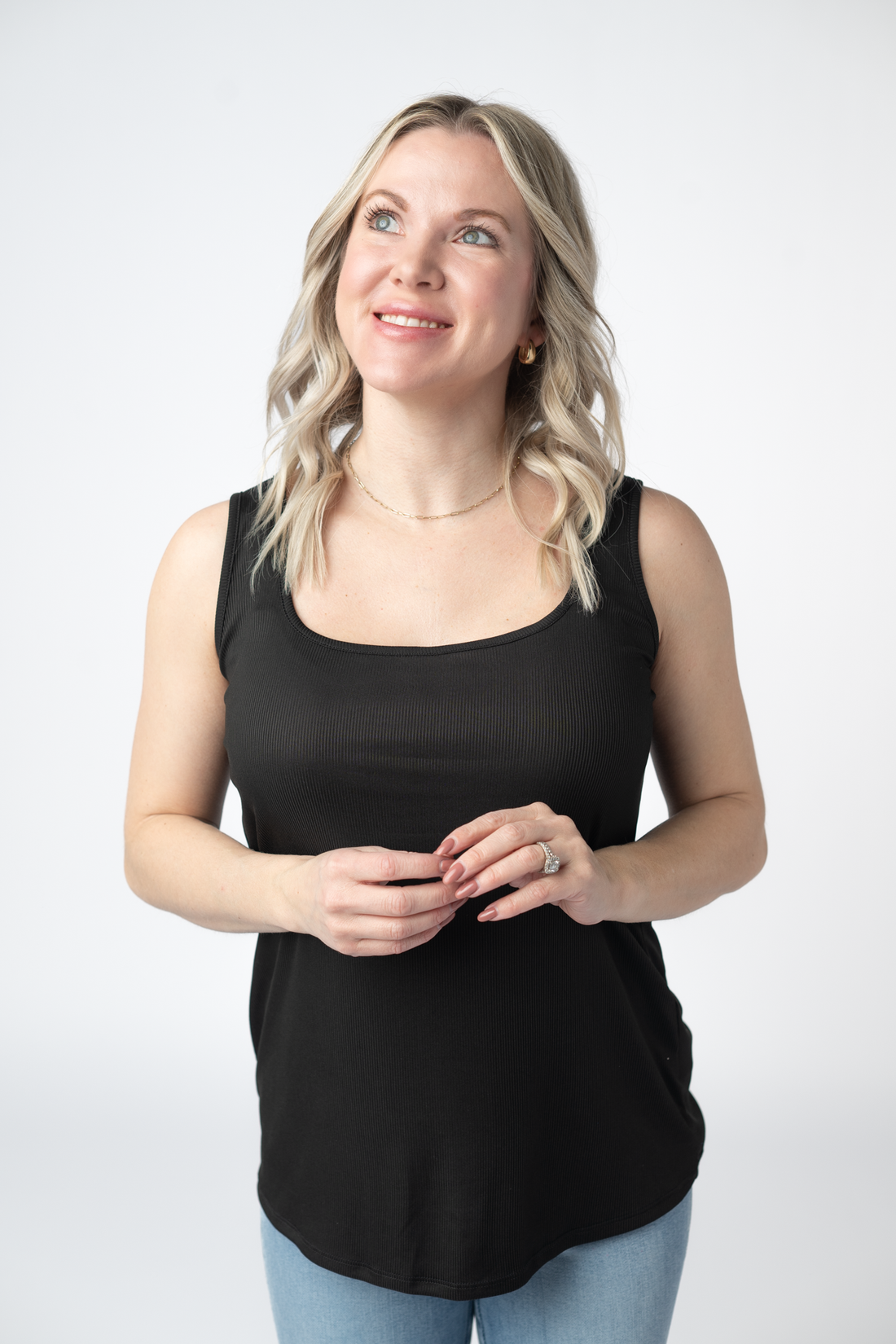 IN STOCK Rachel Ribbed Tank - Black