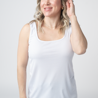 IN STOCK Rachel Ribbed Tank - White