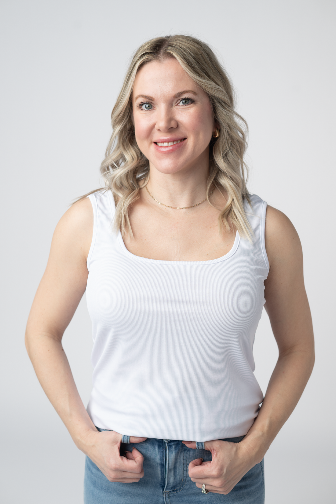 IN STOCK Rachel Ribbed Tank - White